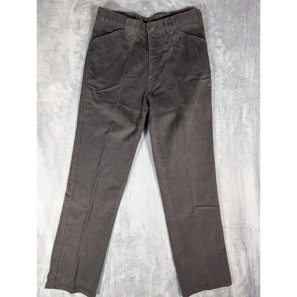 Vtg Polo Ralph Lauren Western Trousers Black Cotton Workwear Pants Size 10 29x36